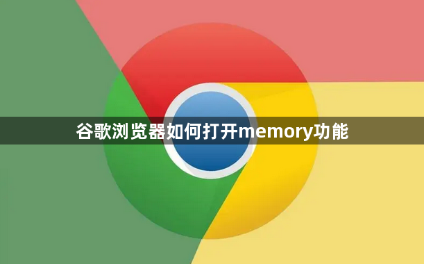 谷歌浏览器如何打开memory功能